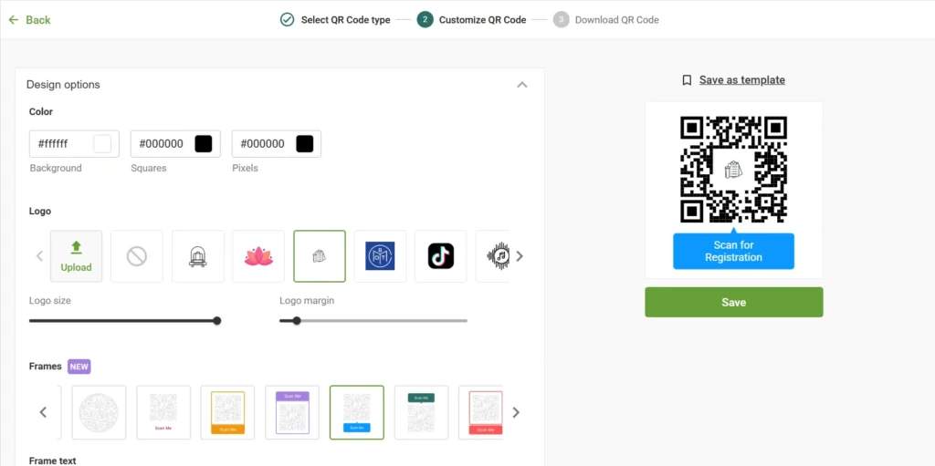 Customize the QR Code