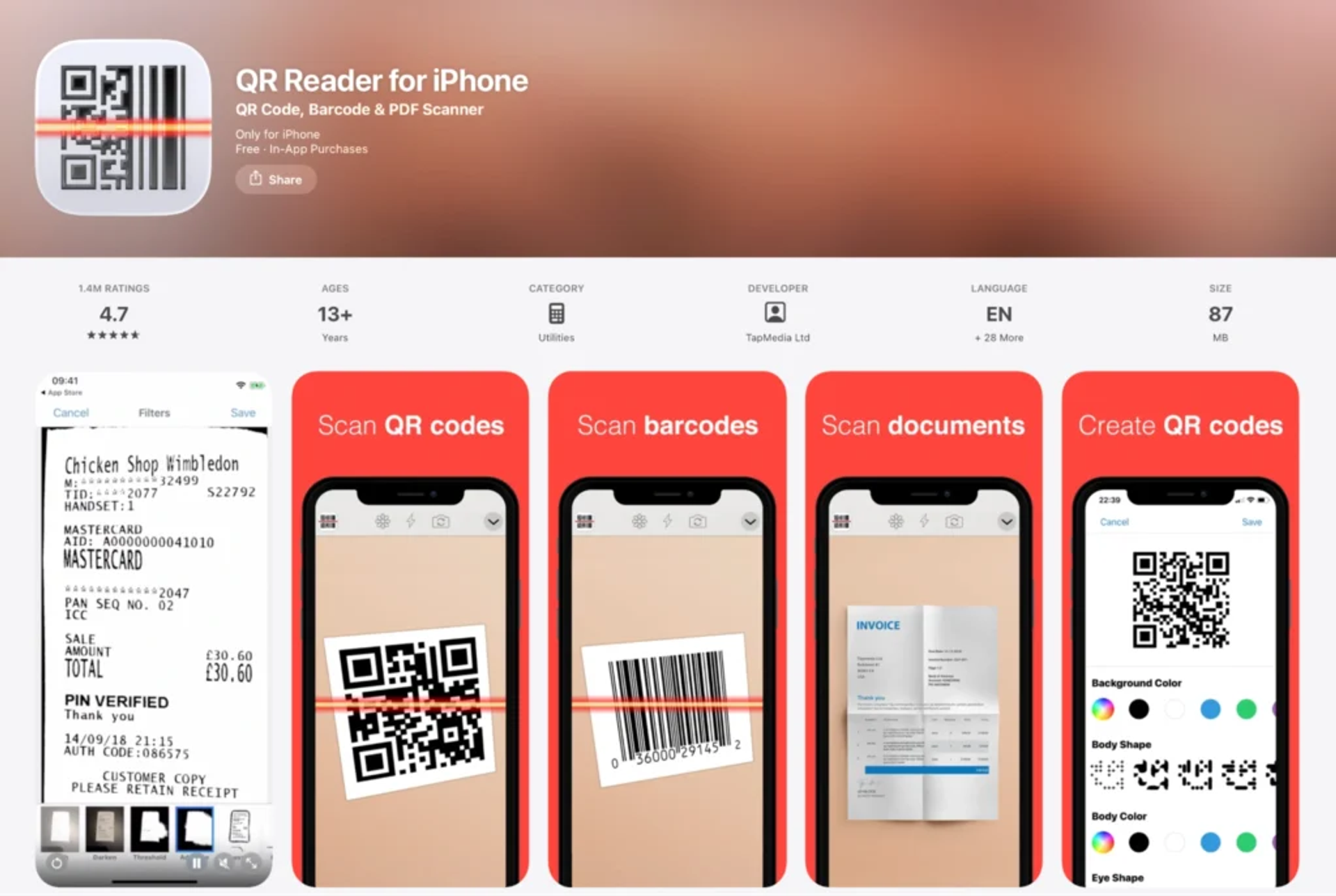 TapMedia scanner app