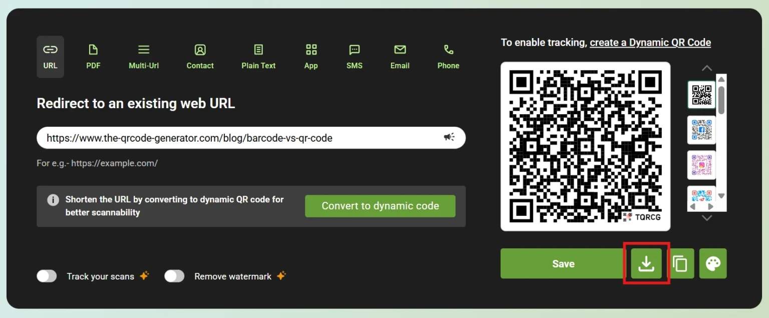 Click the Download button