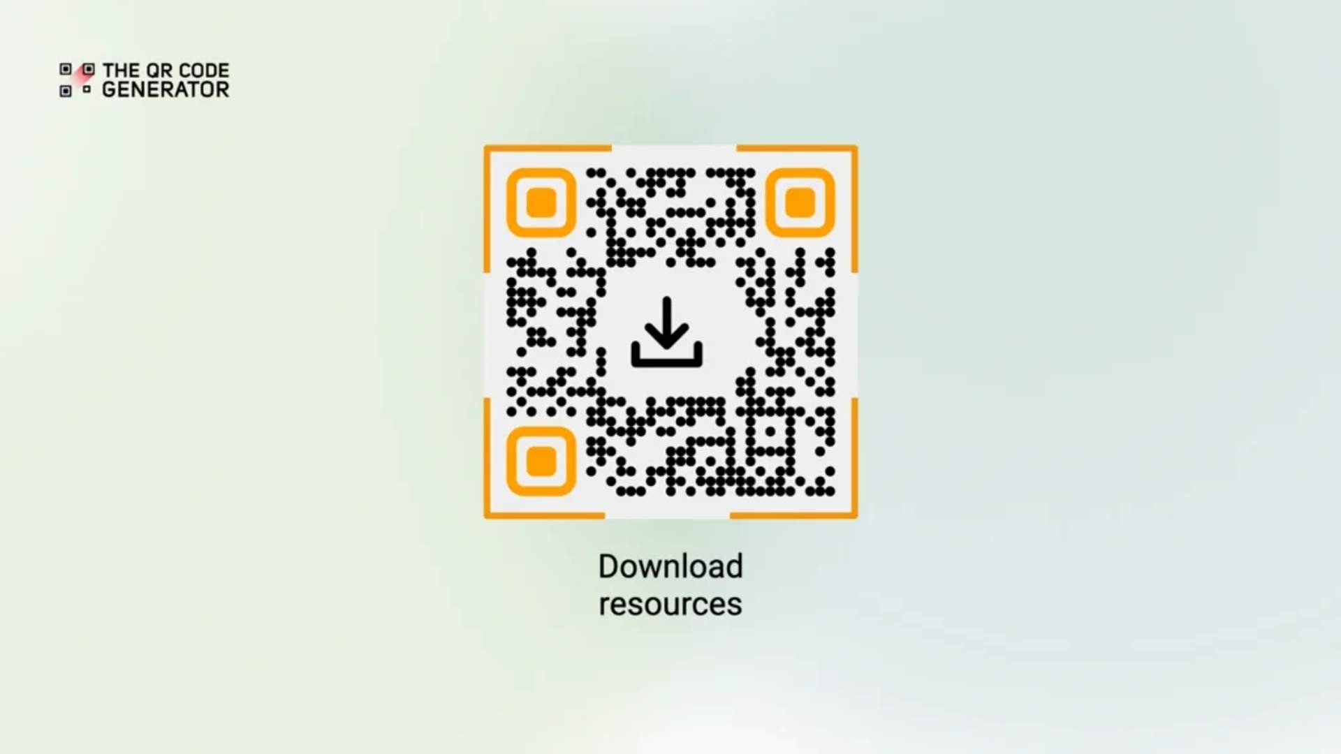 qr code frame to download resources