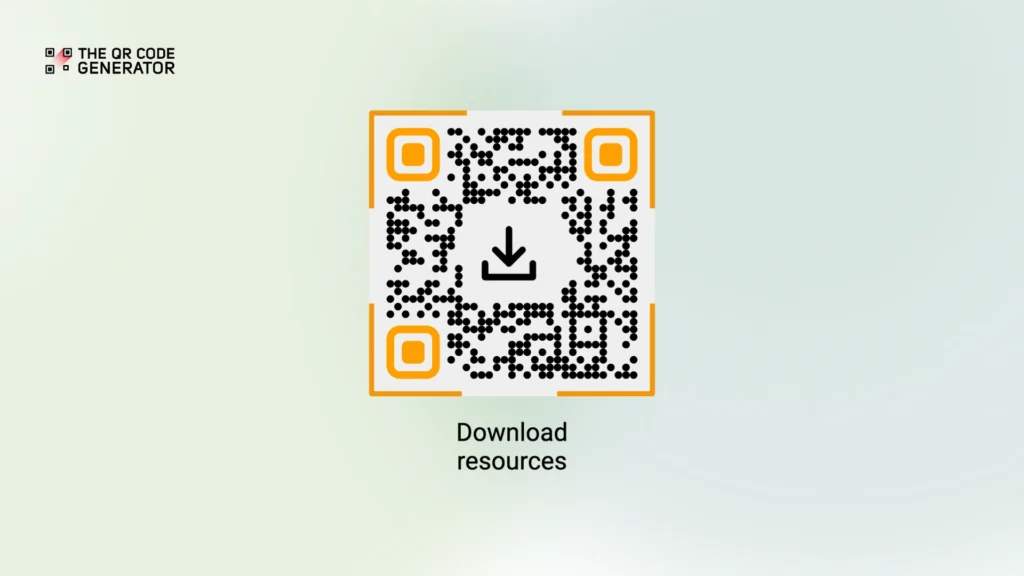 qr code frame to download resources