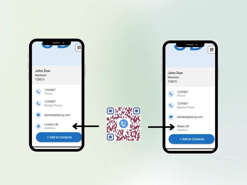 Update contact information without reprinting cards