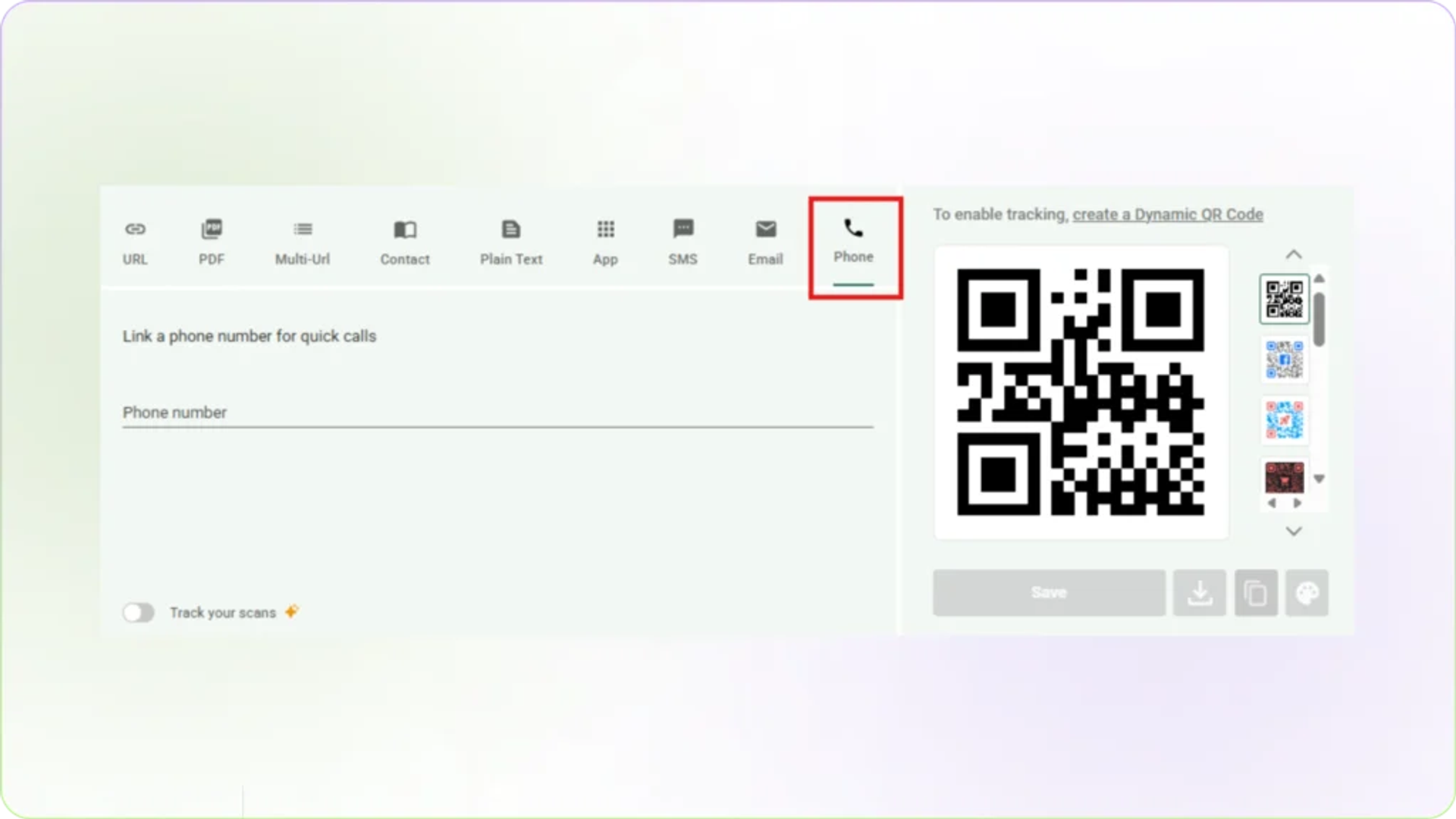 How to create a Call QR Code