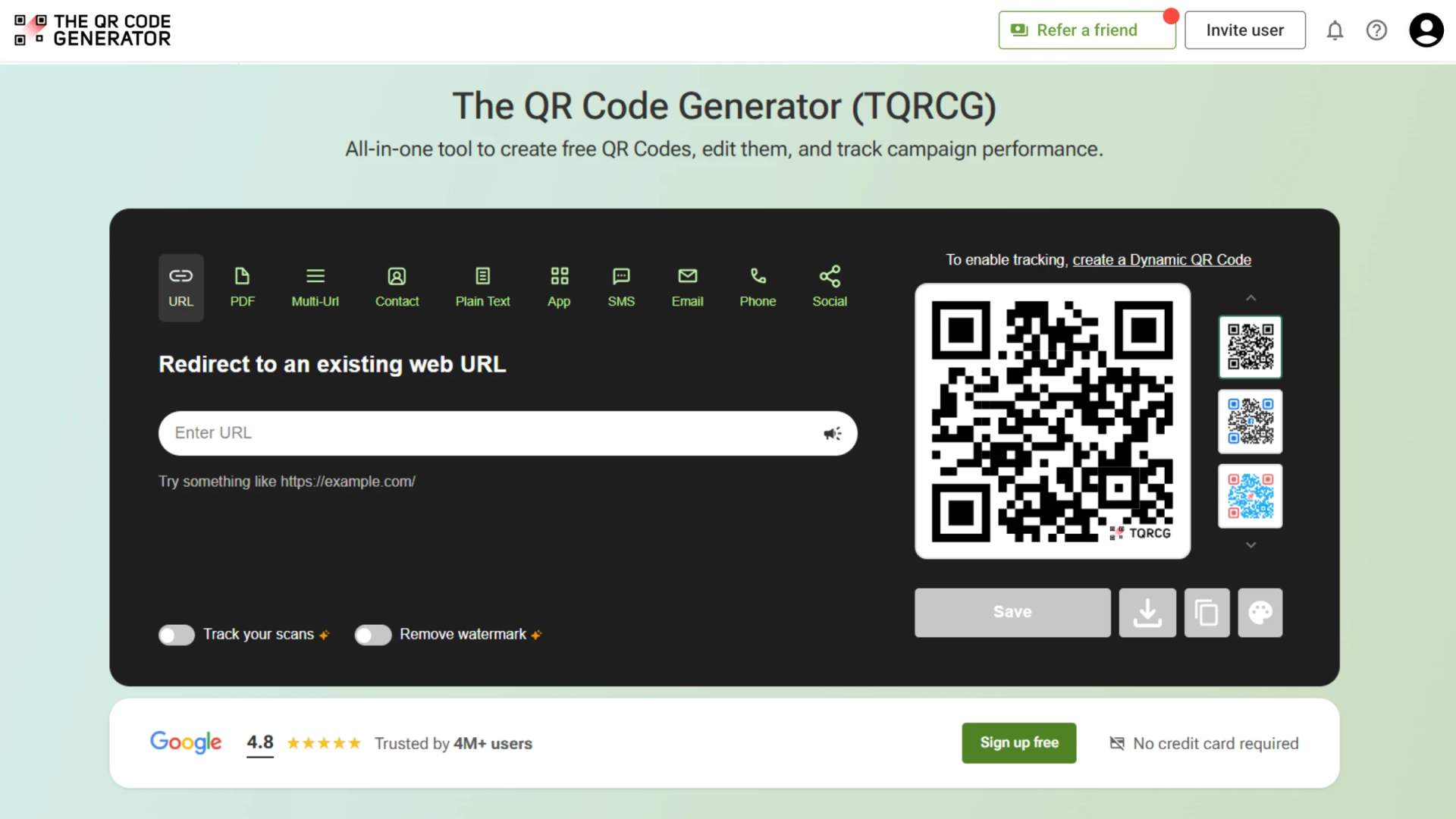 The QR Code Generator (TQRCG)