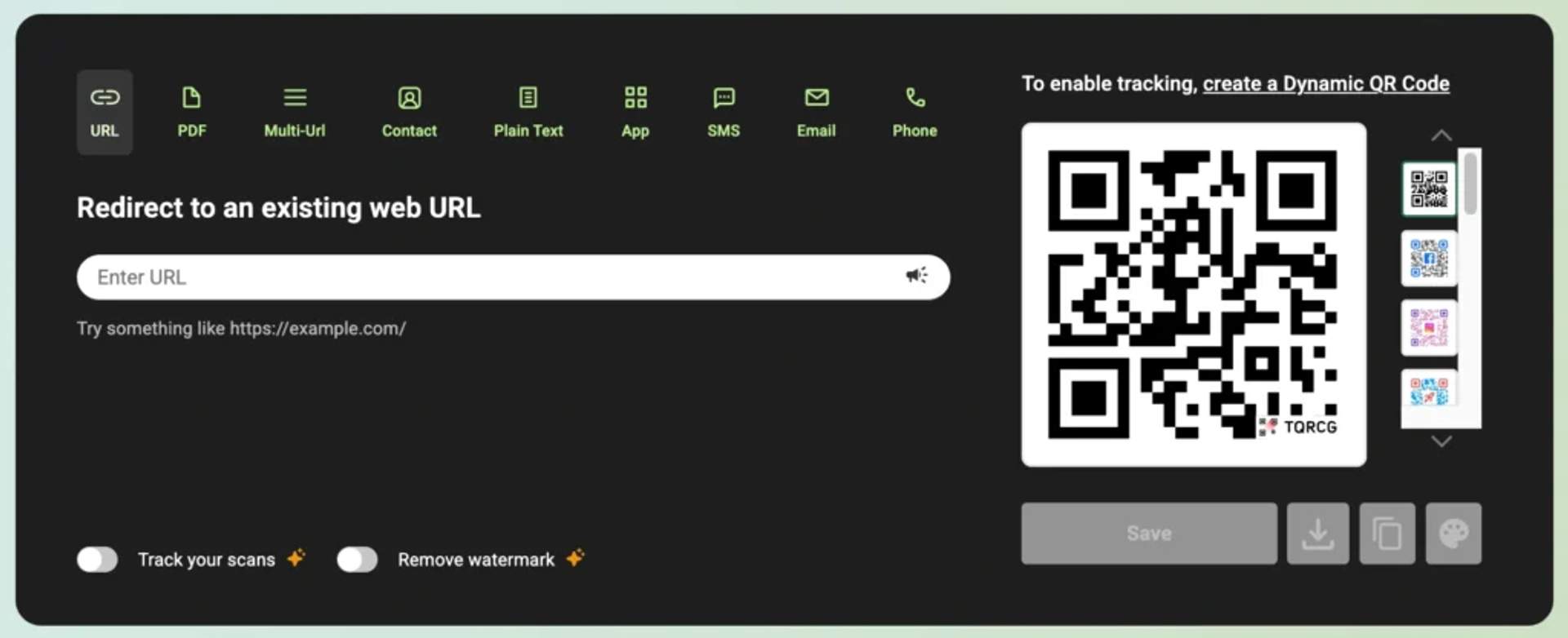 TQRCG widget