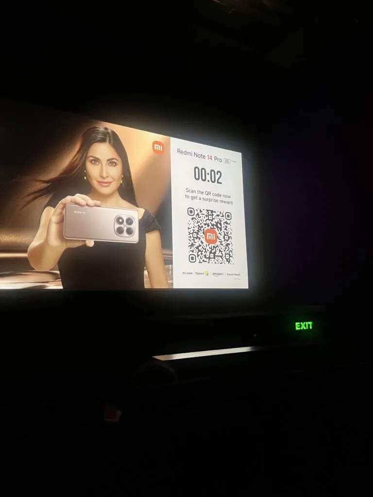 QR Codes in cinema