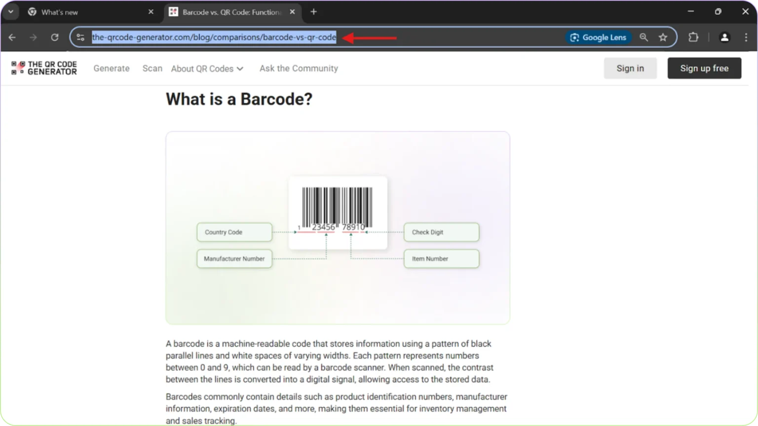 Copy the webpage link