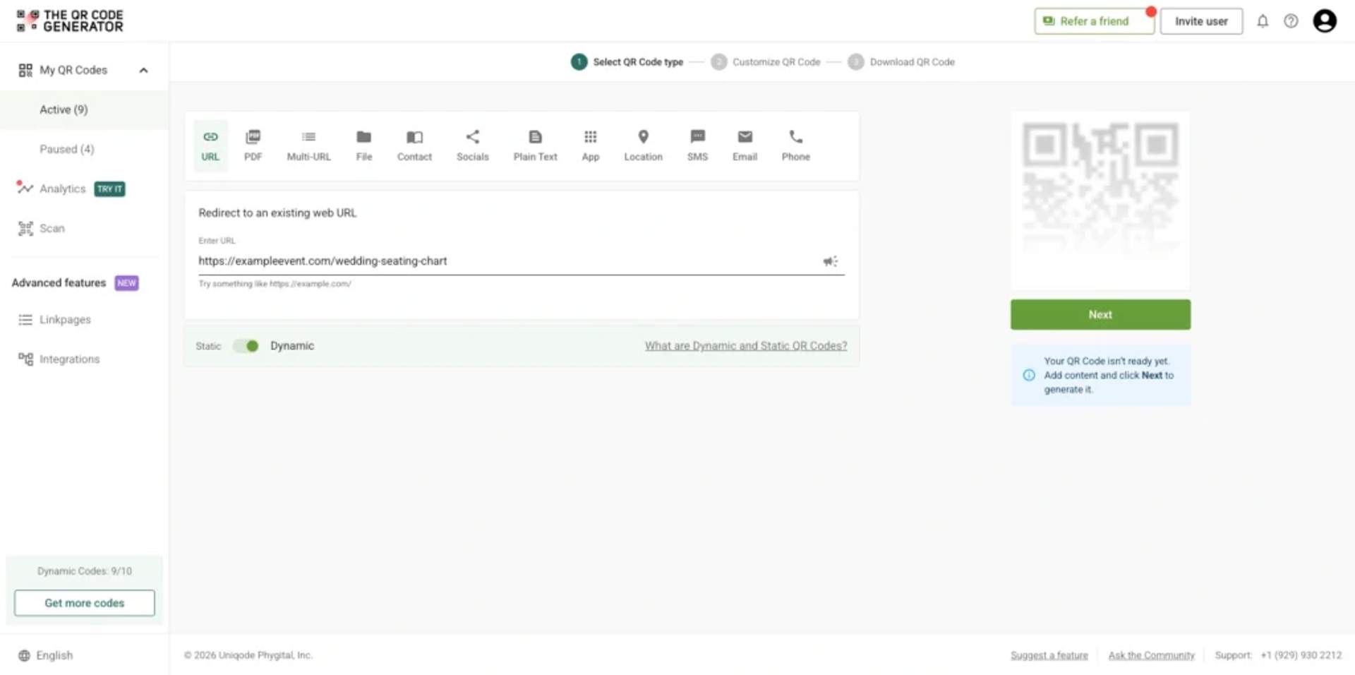 Generate a dynamic QR Code with TQRCG