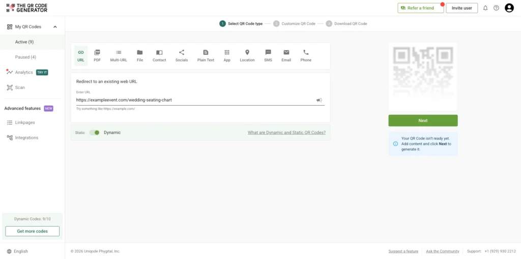Generate a dynamic QR Code with TQRCG