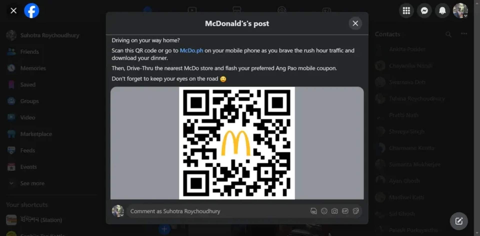 mcdonalds qr code example