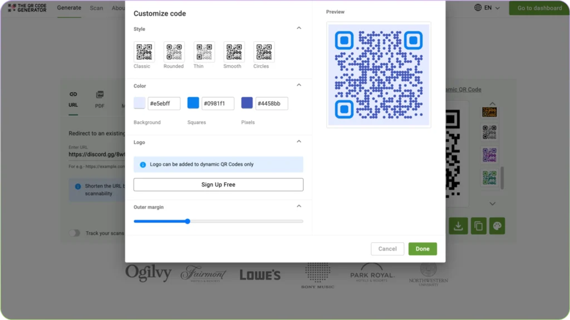 Discord QR code - basic customizations
