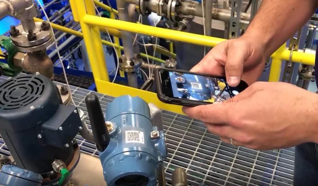 Emerson using QR Code
