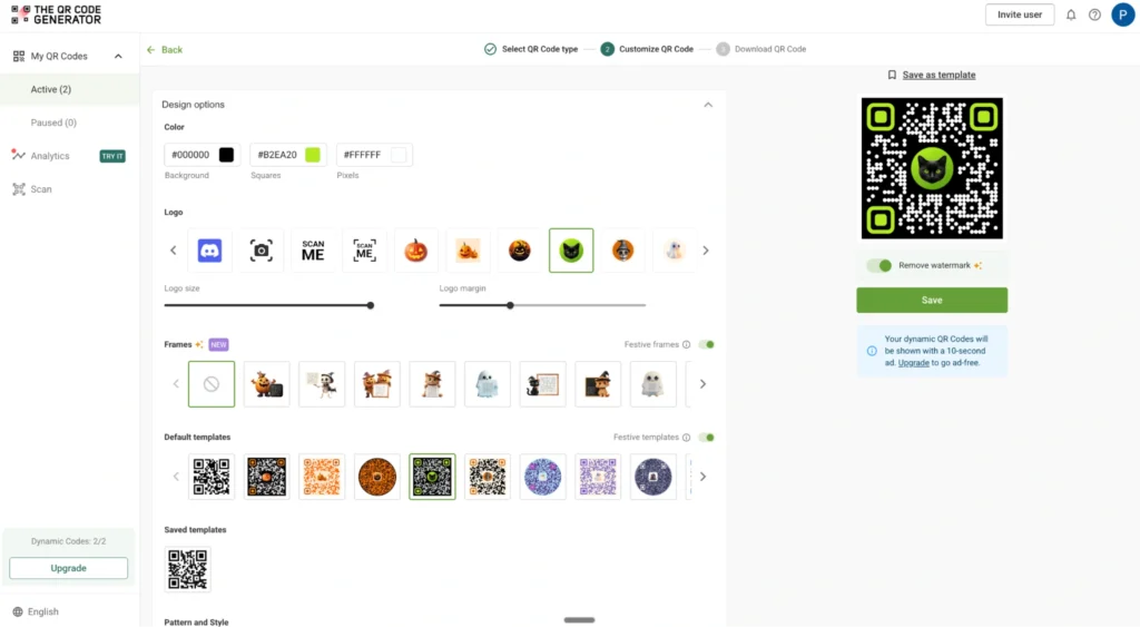 add company logo in QR Code