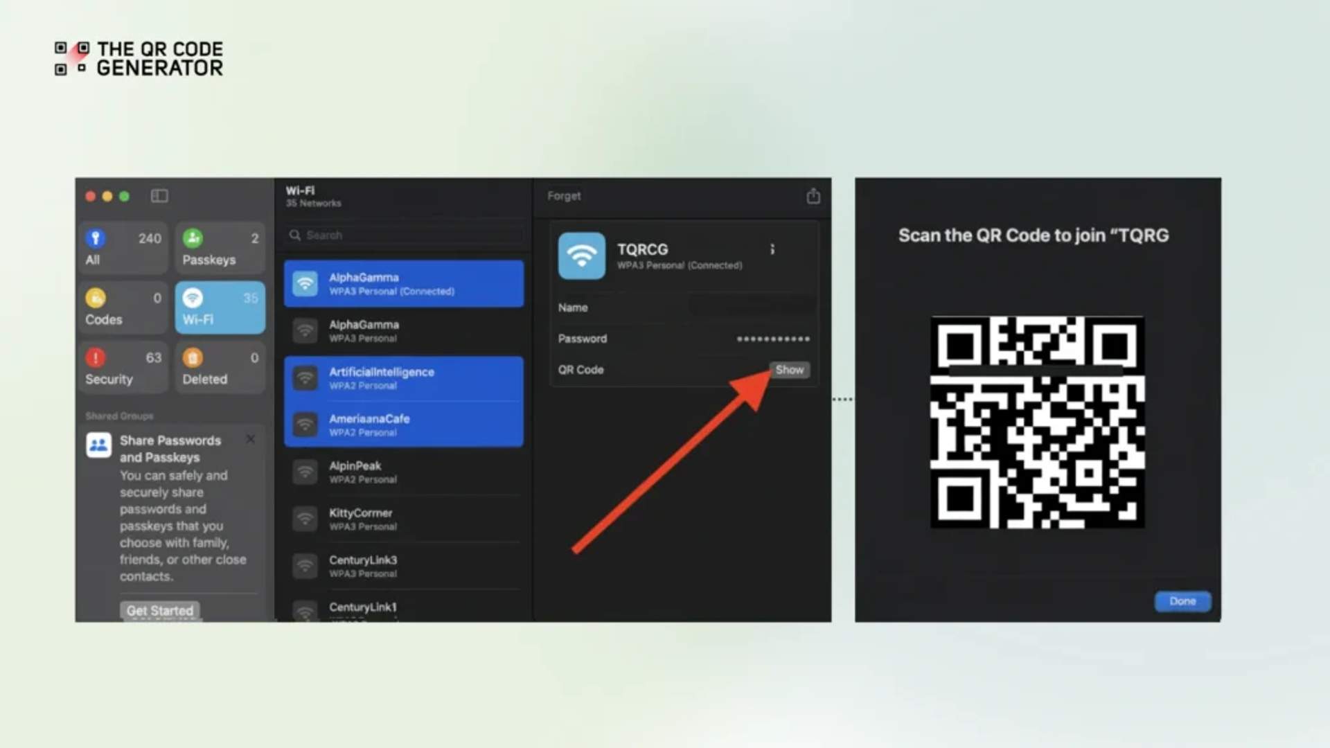 How to create a Wi-Fi QR Code on Mac