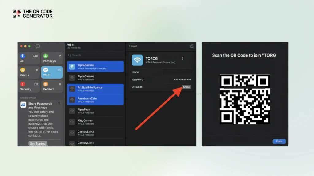 How to create a Wi-Fi QR Code on Mac