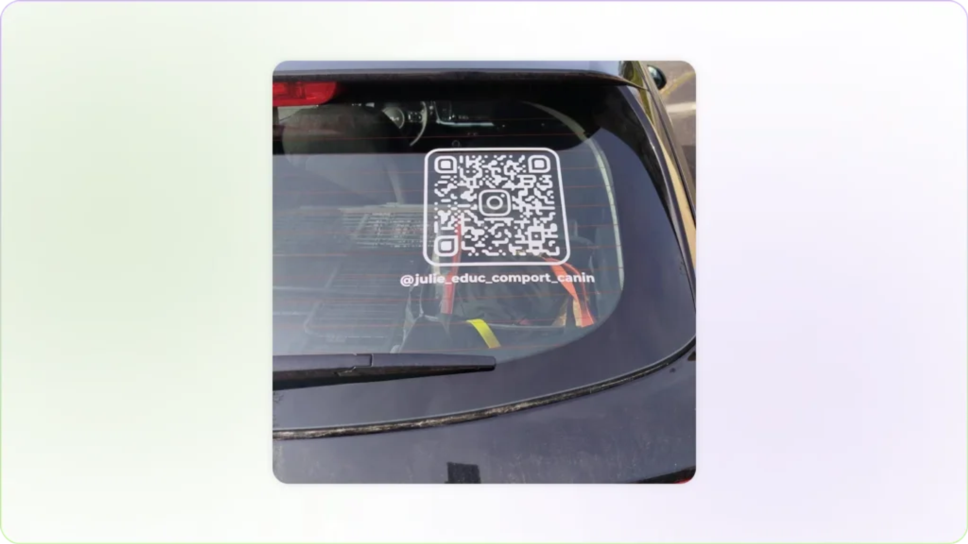 Example of how Instagram QR Code is used