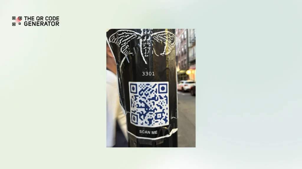 Poor placement of QR Code