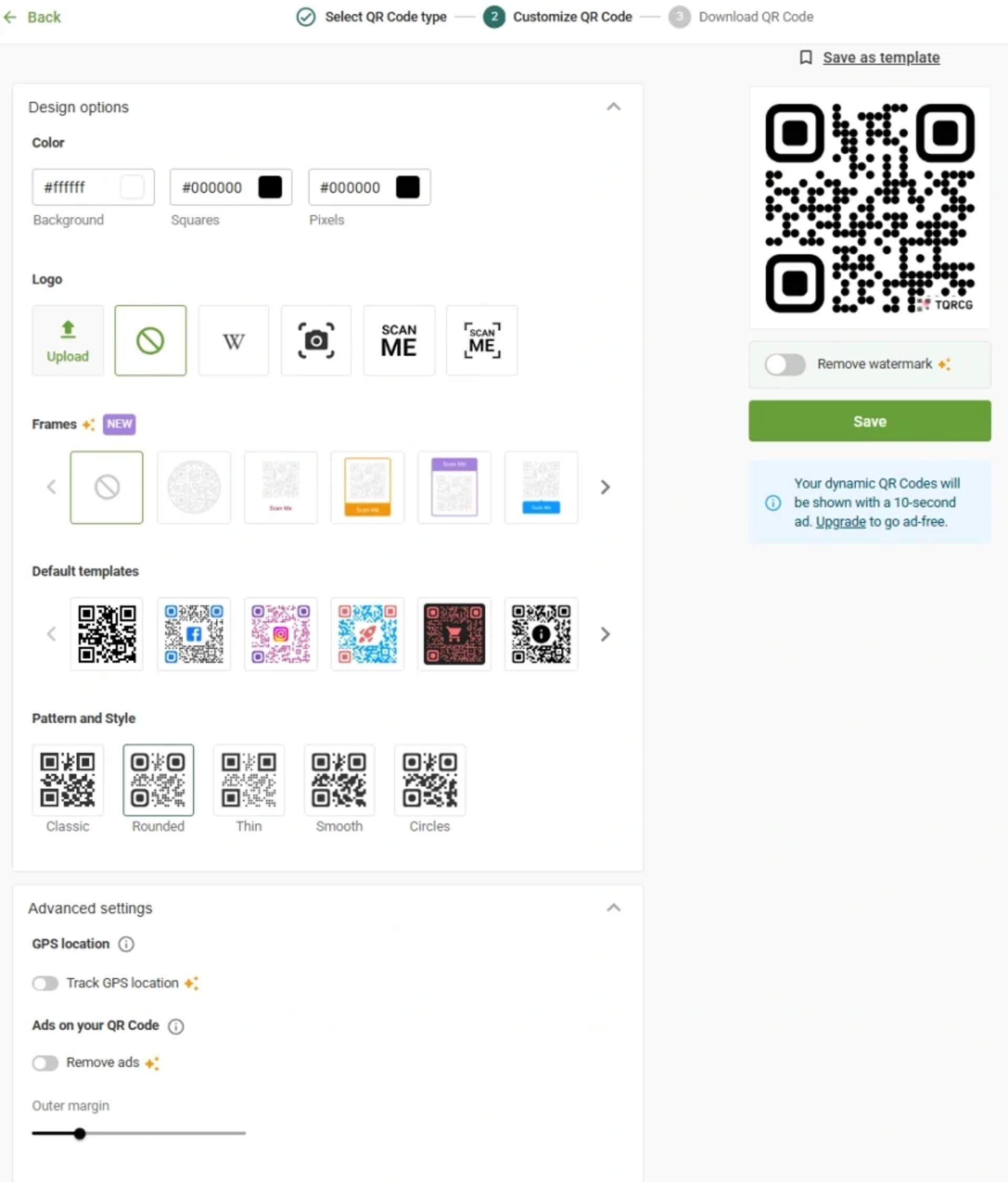 customize QR Code