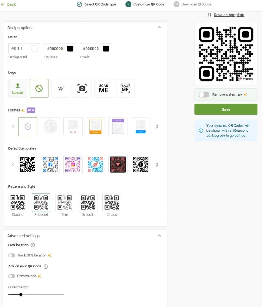customize QR Code