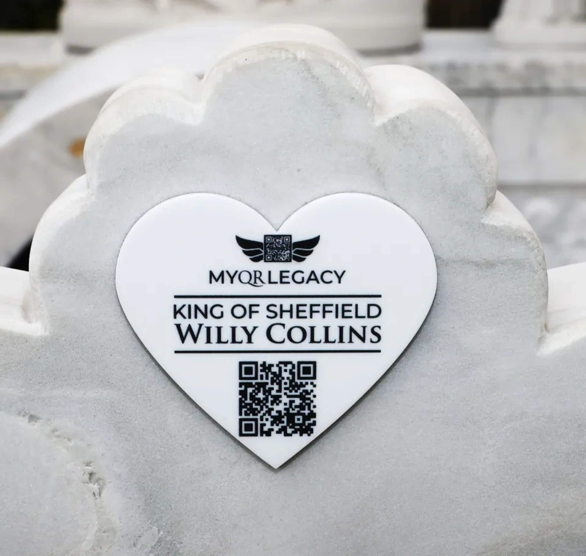 Willy Collins headstone qr code