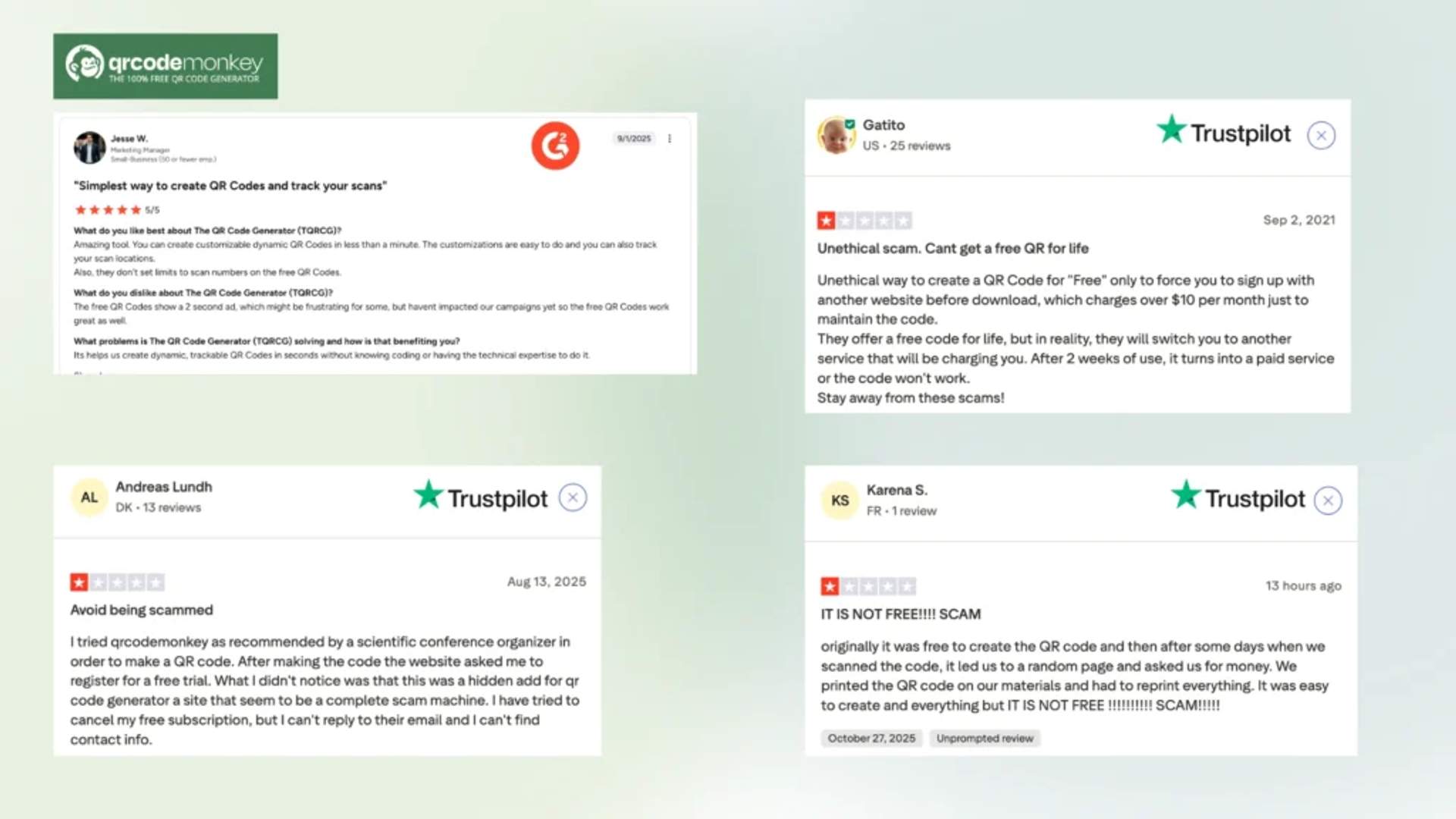 QRCODE monkey user feedback