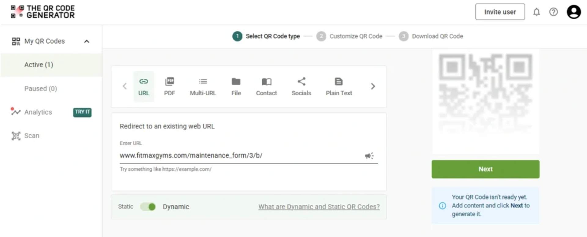 TQRCG dashboard