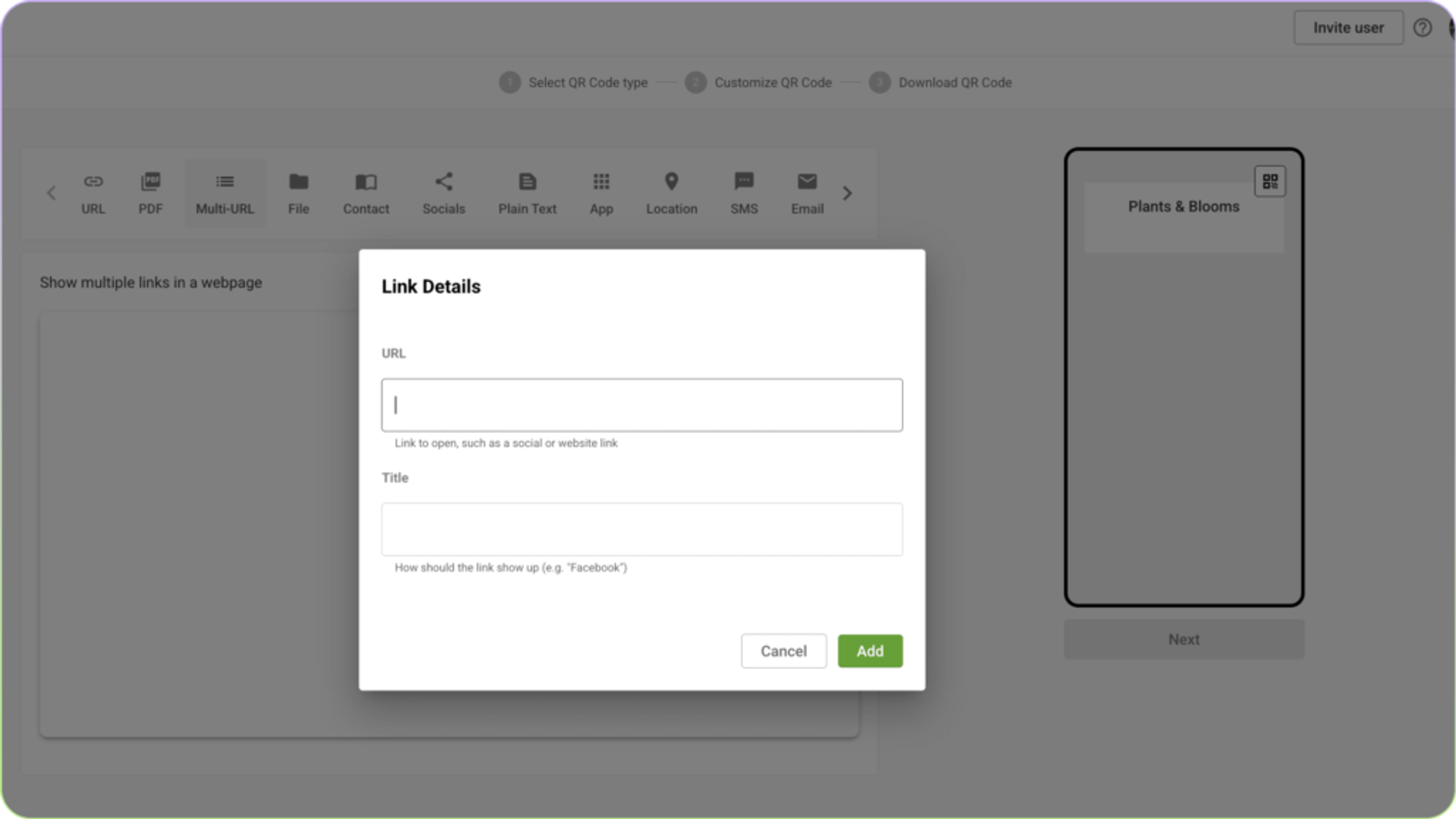 Provide link details