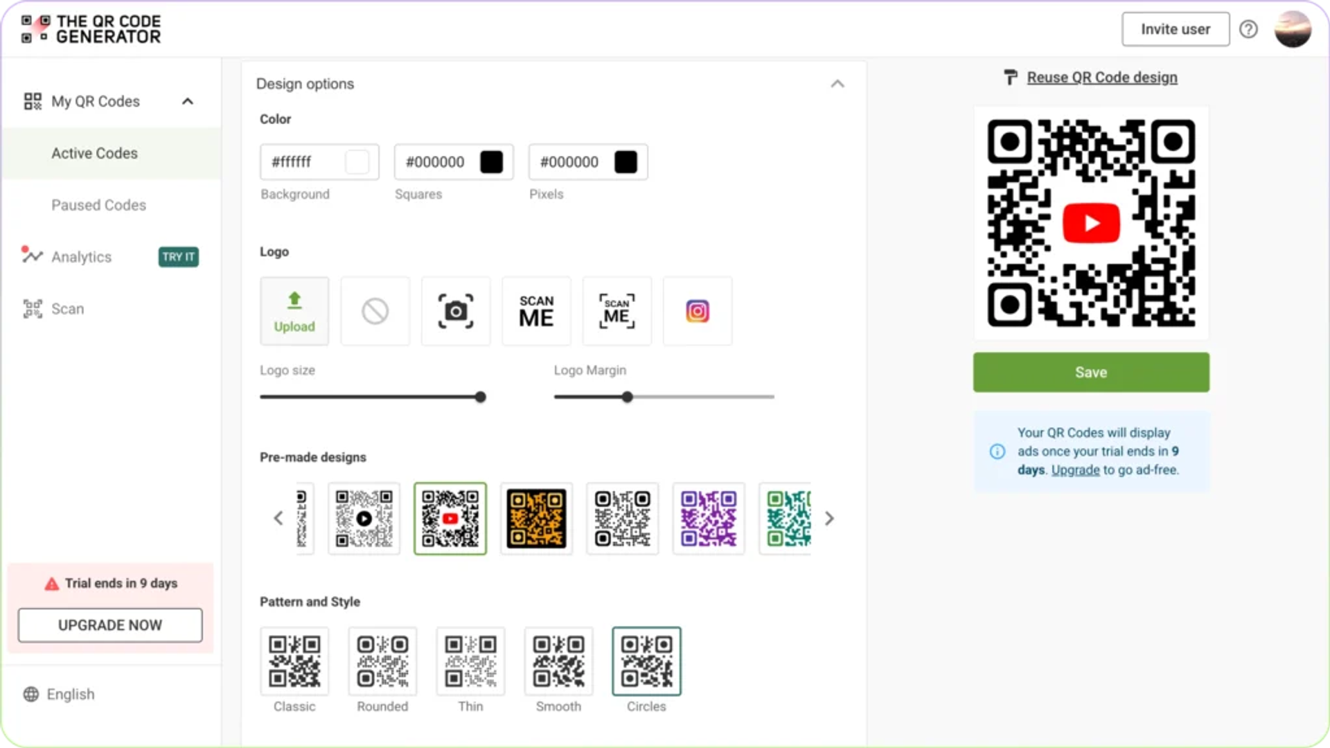 Customize your YouTube QR code