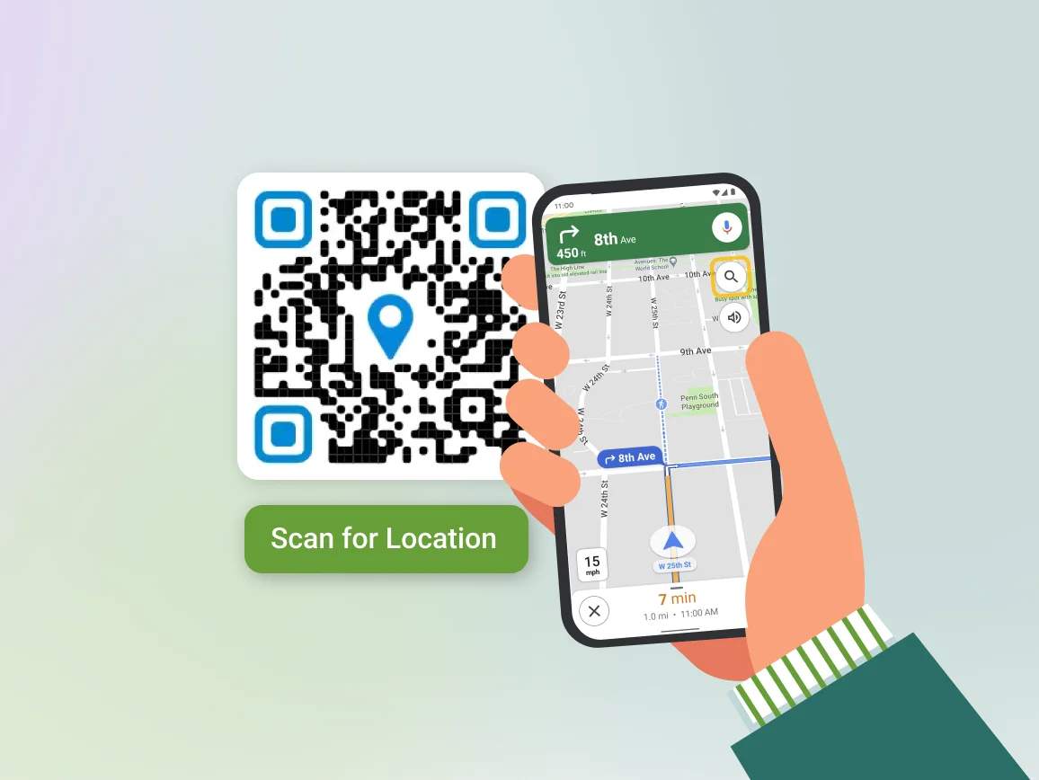 Bridge online and offline traffic with location qr codes