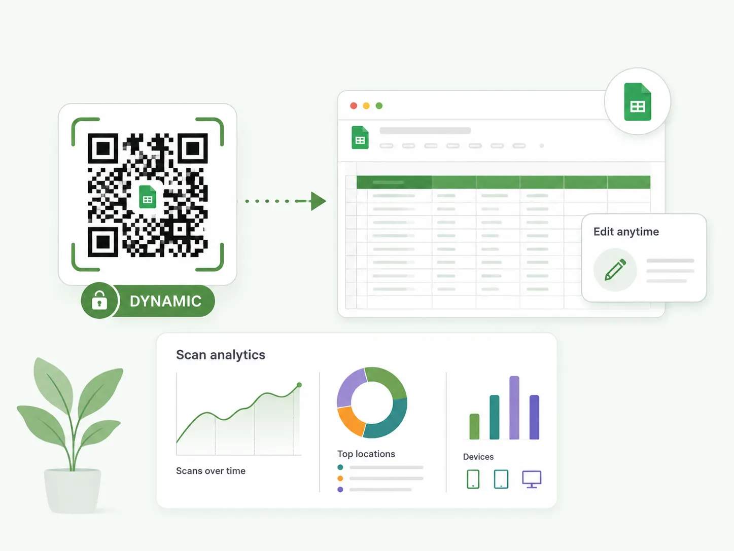 Use a dynamic QR Code
