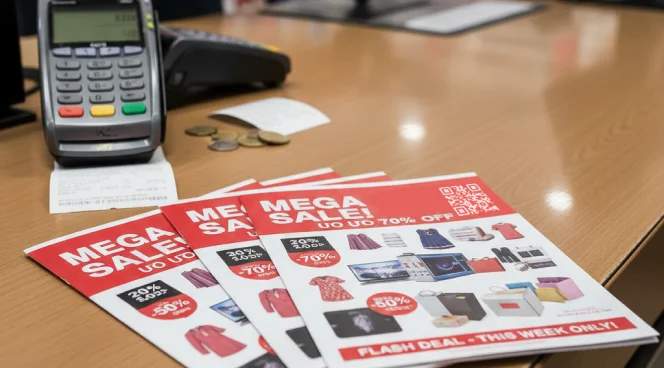 In-store print ads or flyers