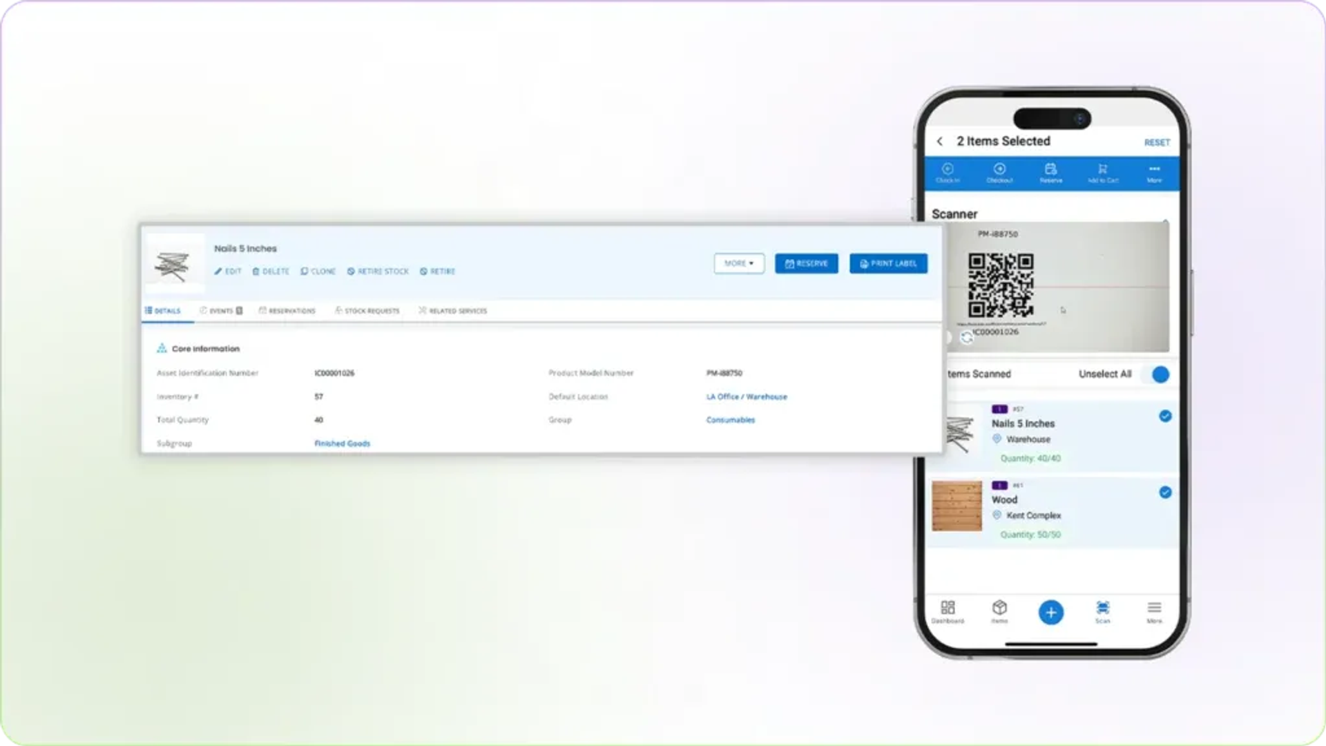 QR Code inventory management software - Ezo