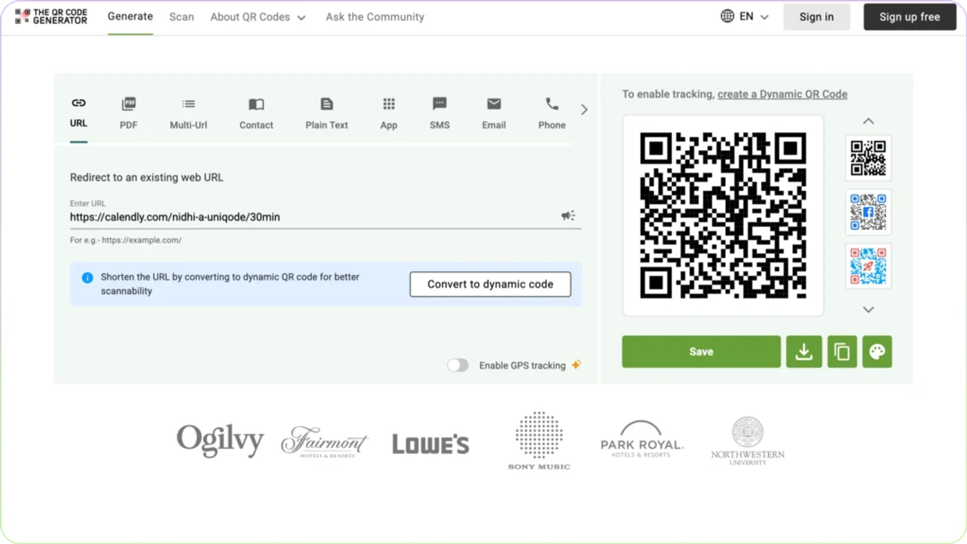 Create free Calendly QR Code