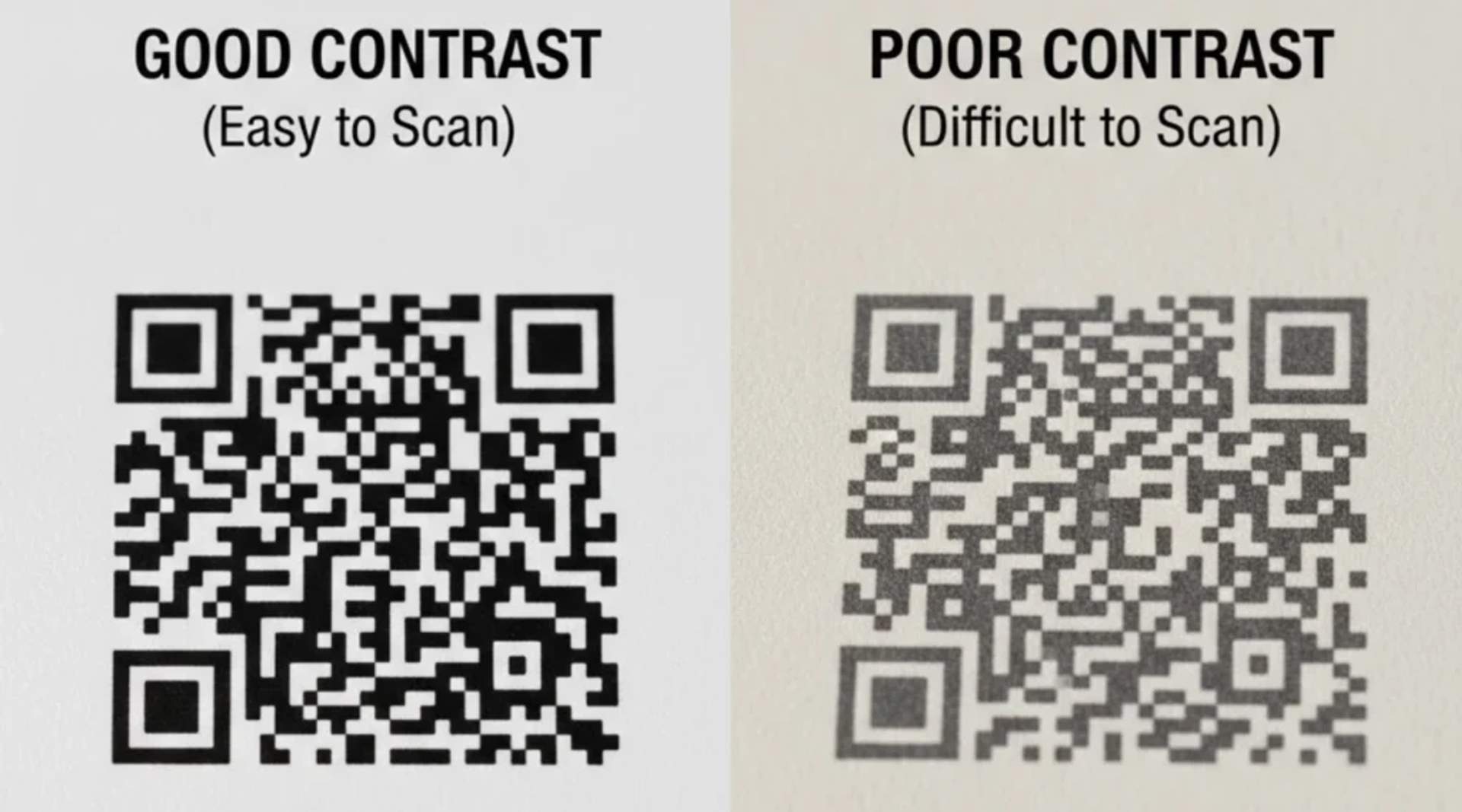 Use color and contrast to make your QR Code pop
