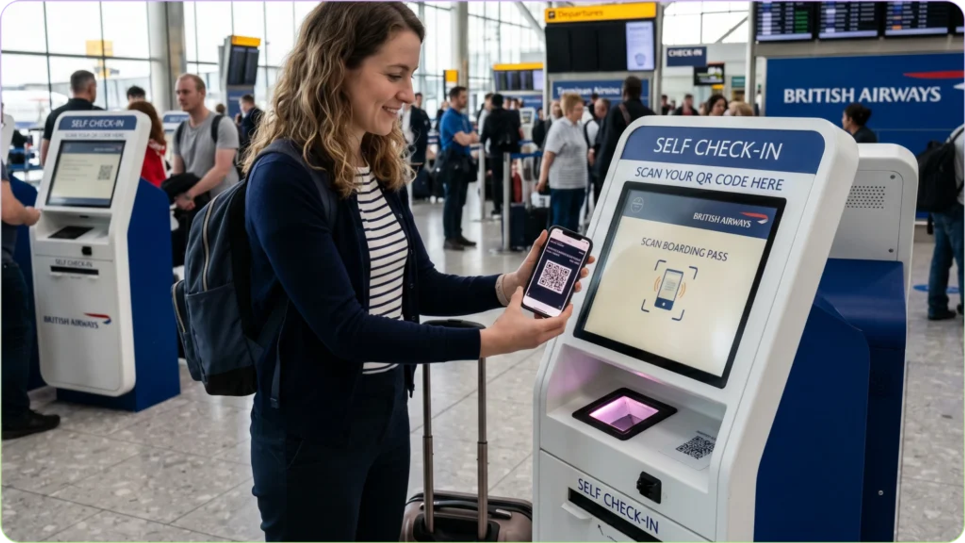 airport using QR Codes