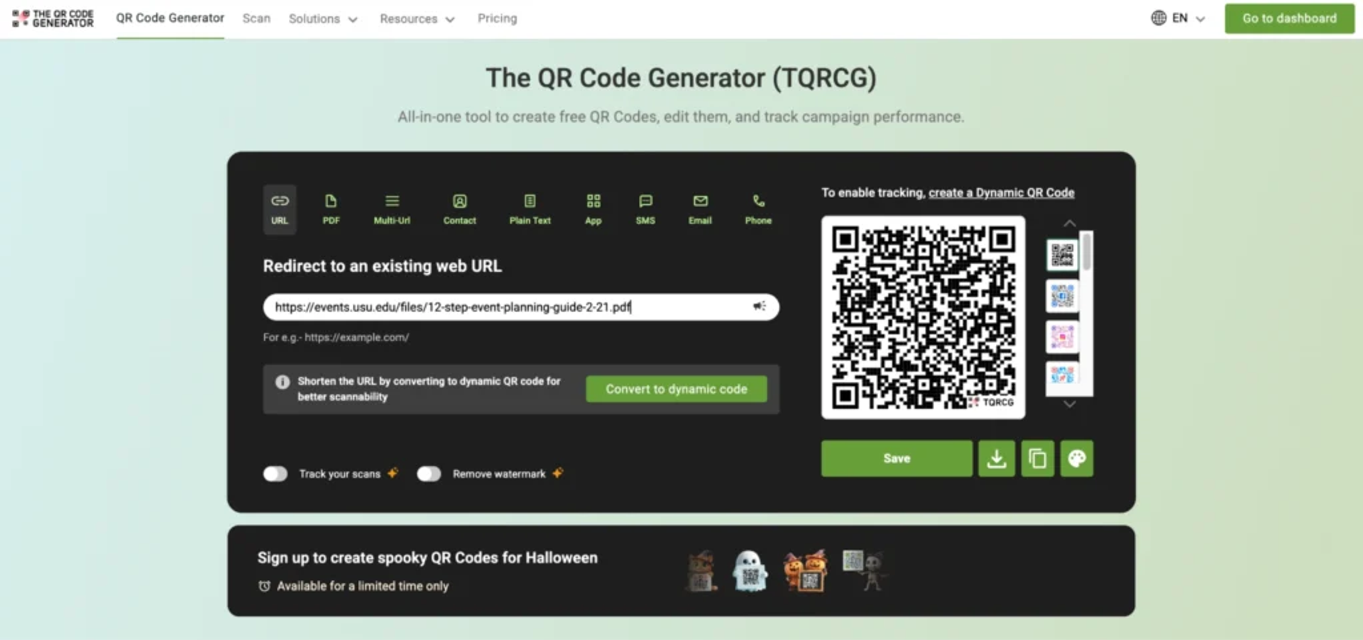 Generate and customize your QR Code
