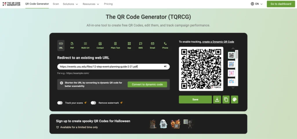 Generate and customize your QR Code