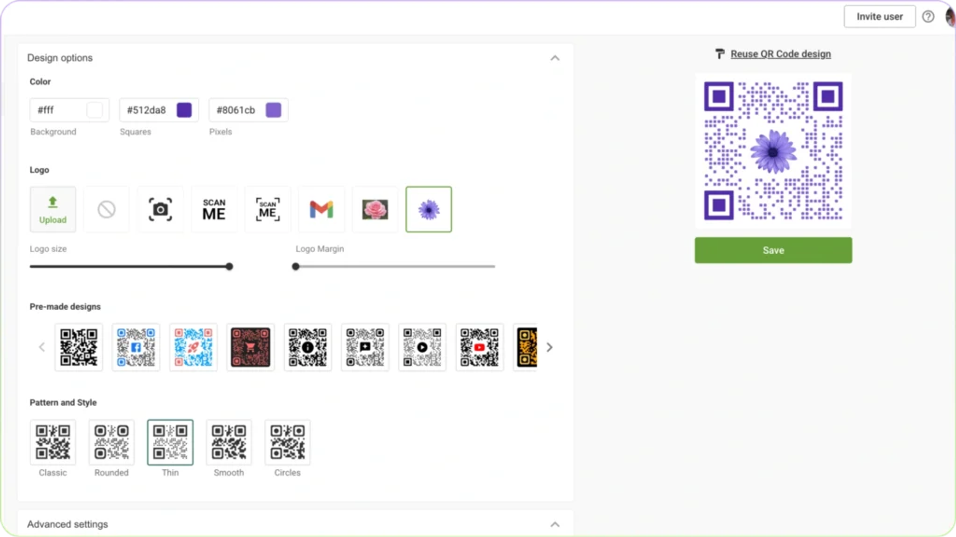 Design QR Codes that reflect your professional brand
