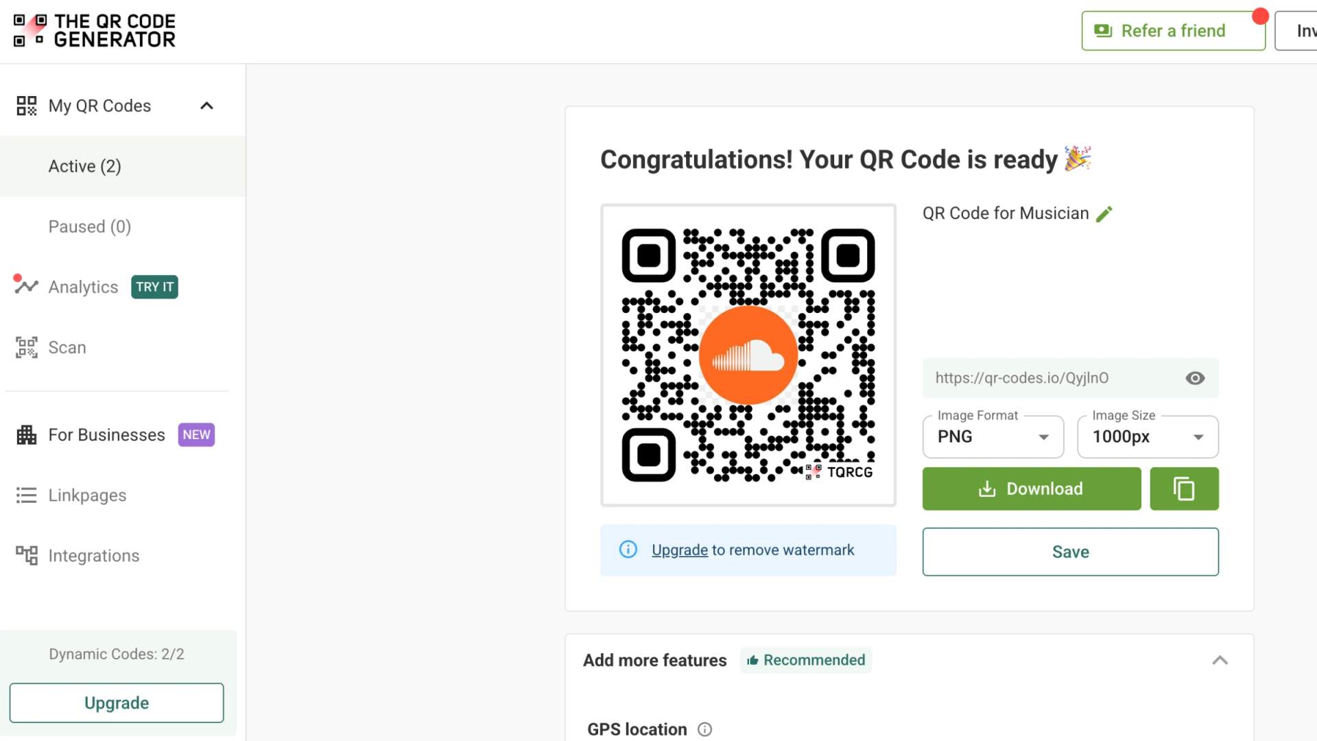 Download qr code