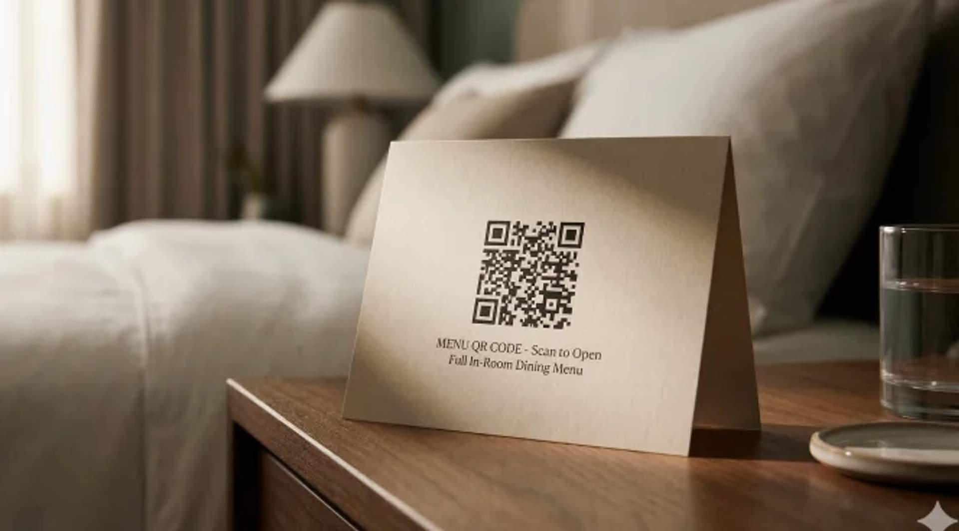 Cartes de service en chambre d'hôtel
