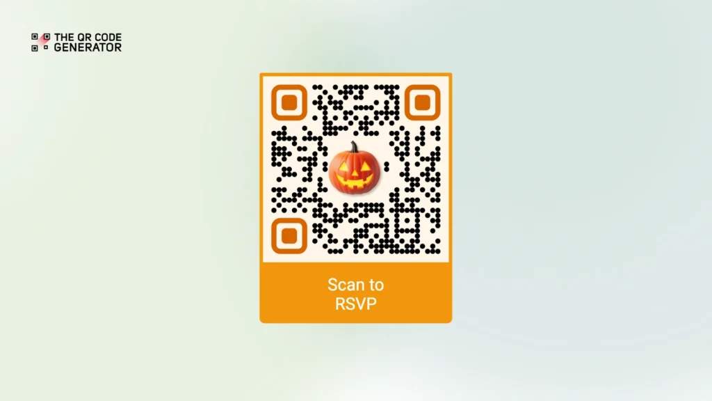 Festive Halloween frame qr code