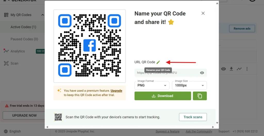 preferred QR Code format