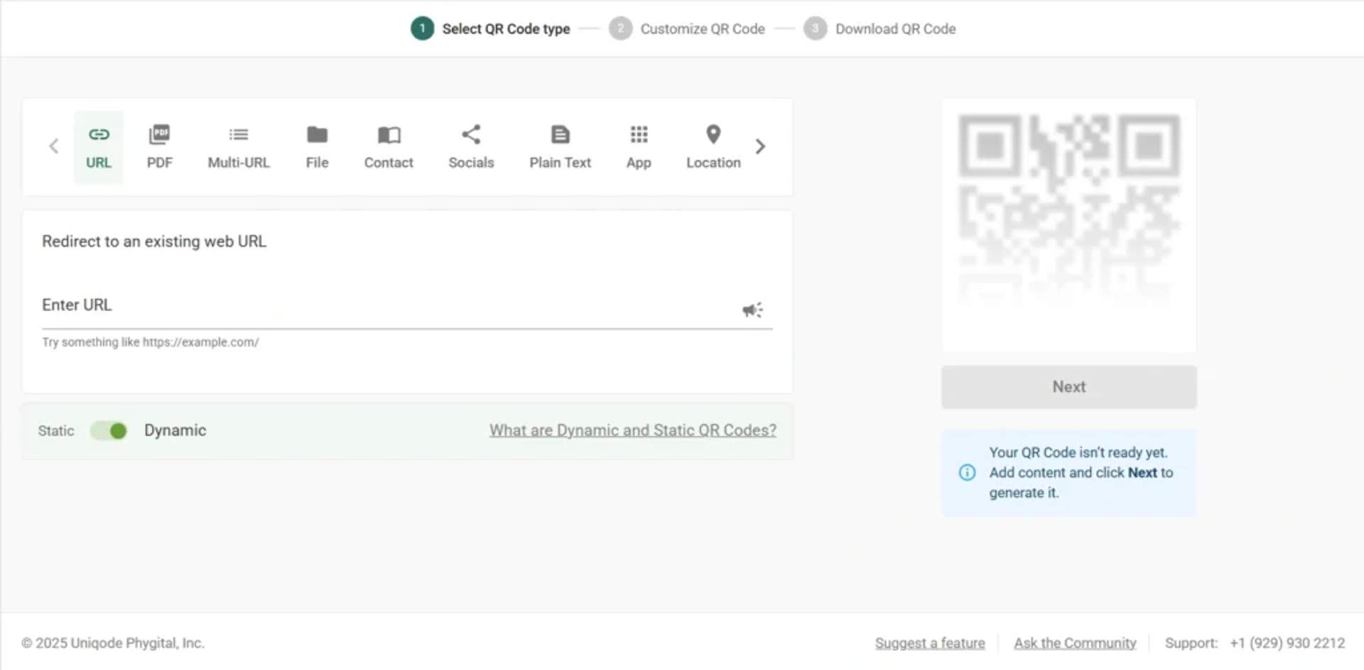 Generate your QR Code