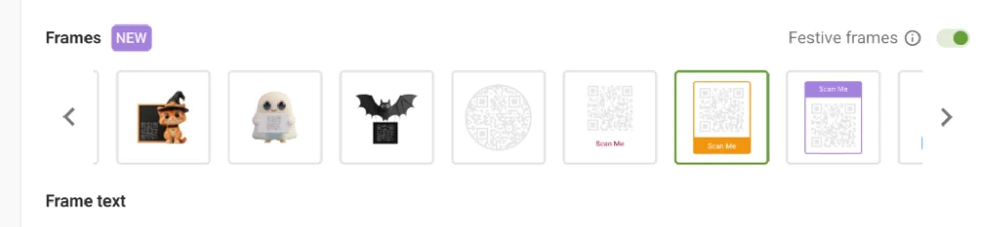 TQRCG festive QR Code frames