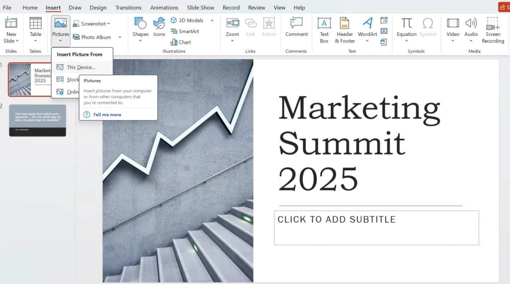 Insert your QR Code in PowerPoint