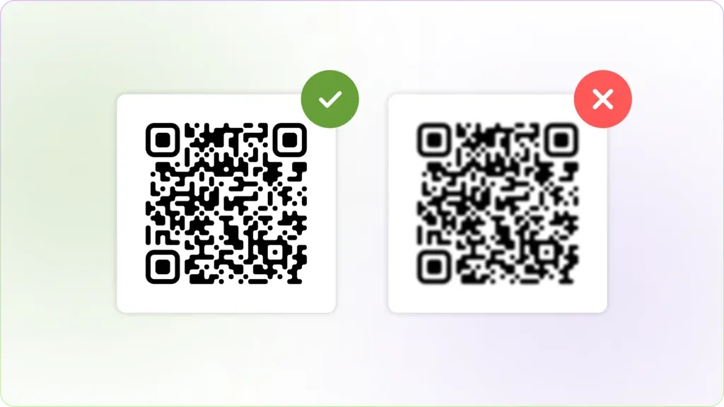 blurry QR Code