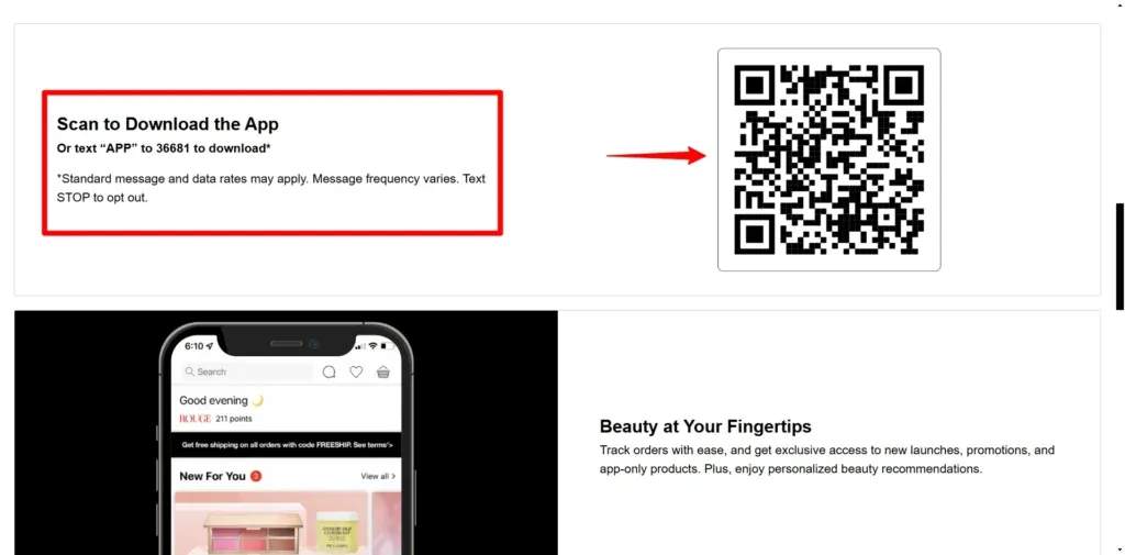 sephora qr code example