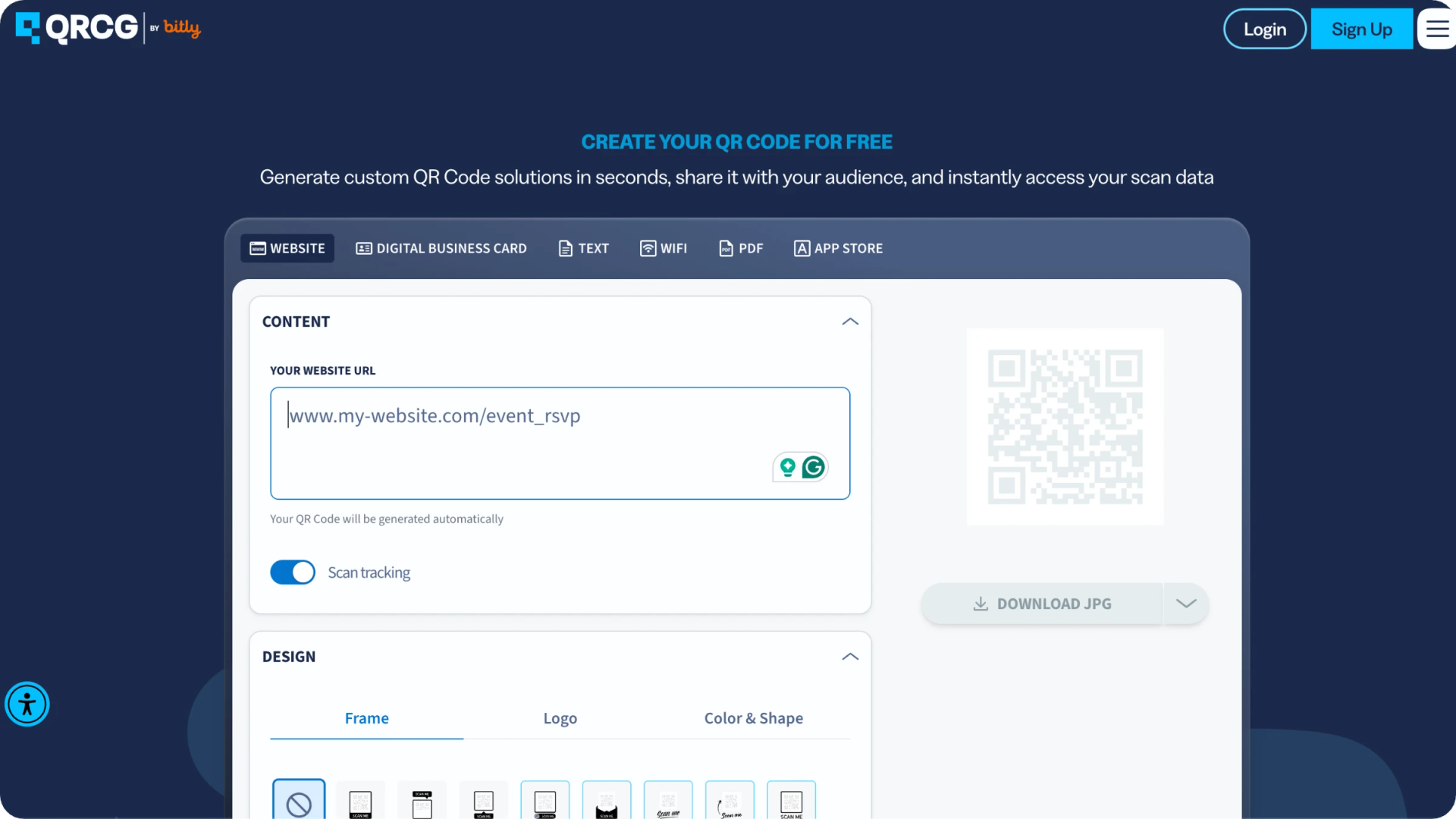QR Code Generator (QRCG) Pro by Bitly