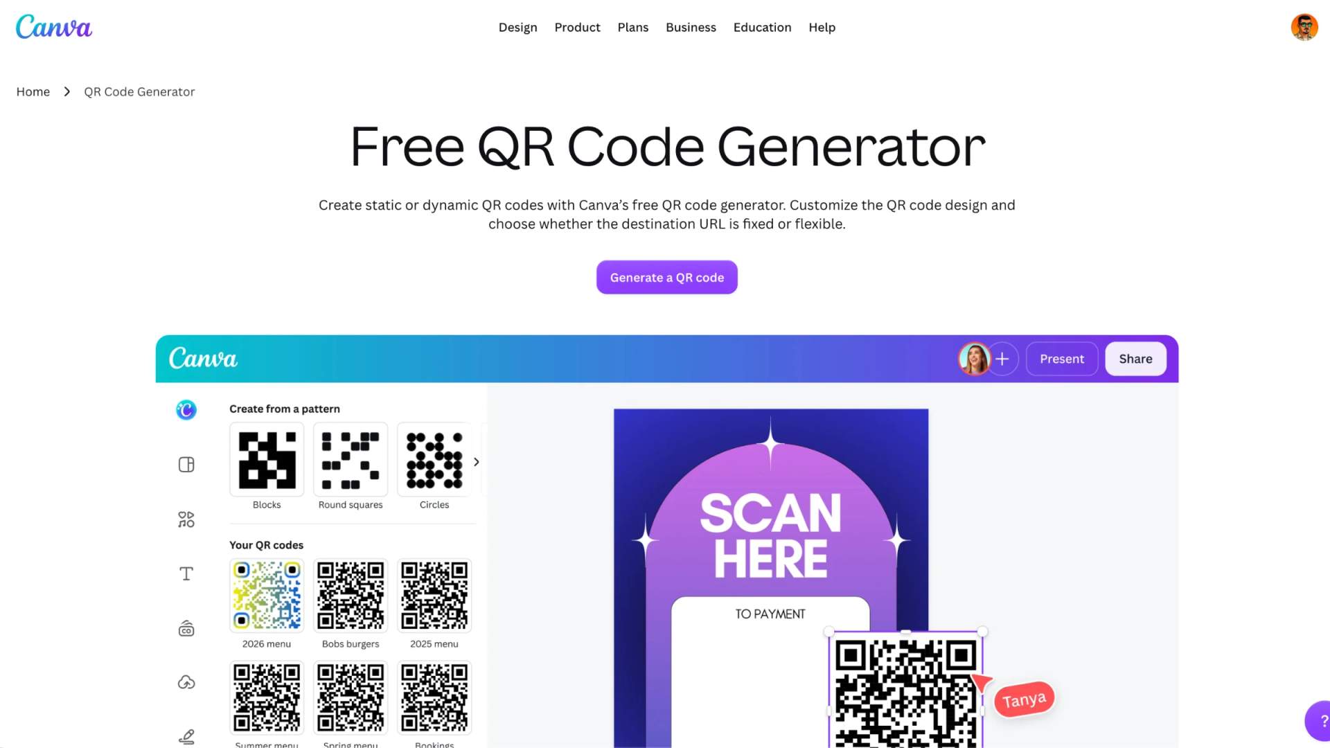 Canva QR Code Generator