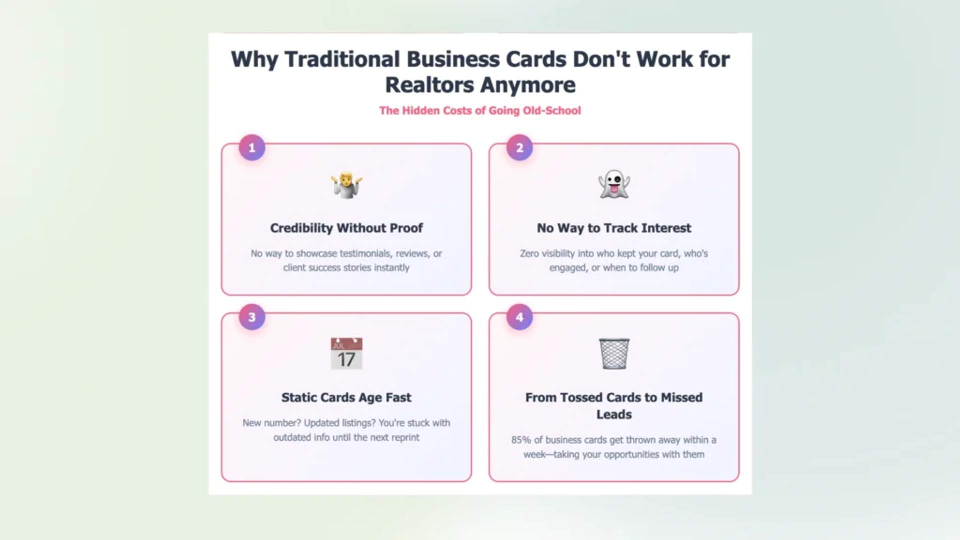 traditional business cards no longer work